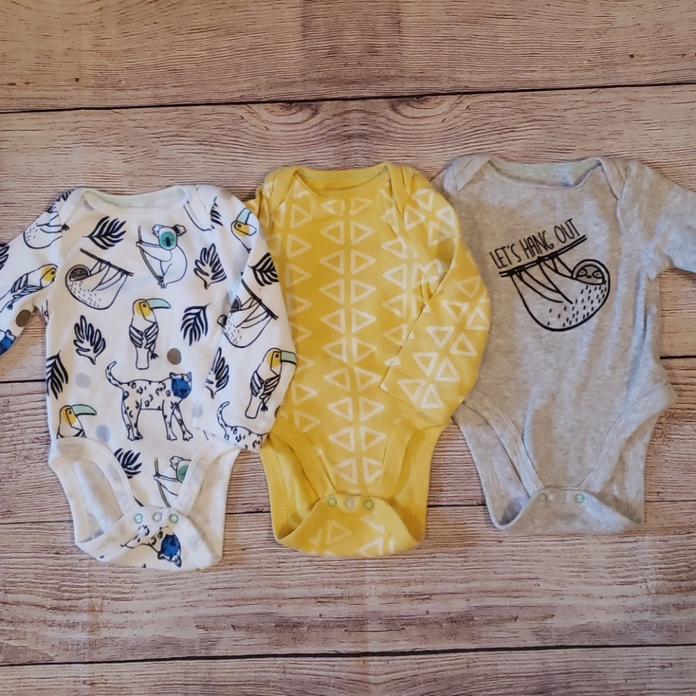 Set of 3 baby boy onesies